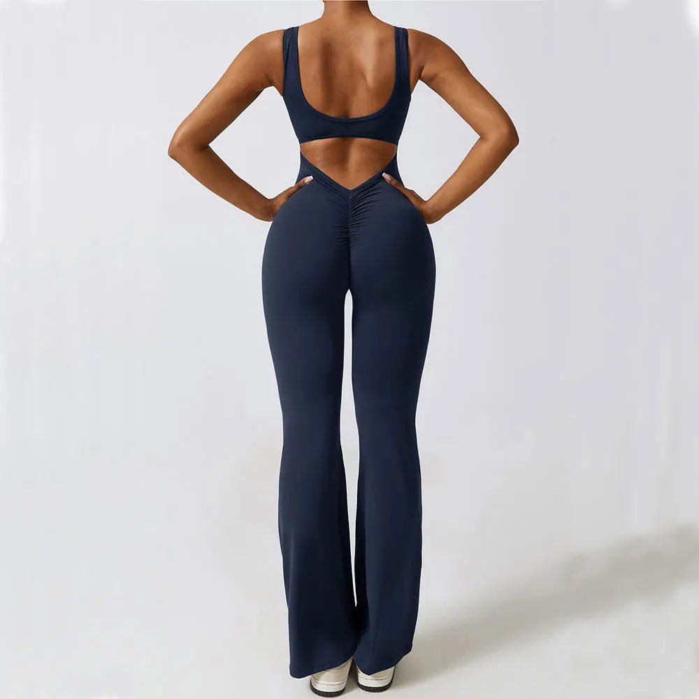 New Gym Set Women Training Yoga Suit Sportswear Women Sports Jumpsuit Fitness Rompers Stretch Female Push up Workout Bodysuits
