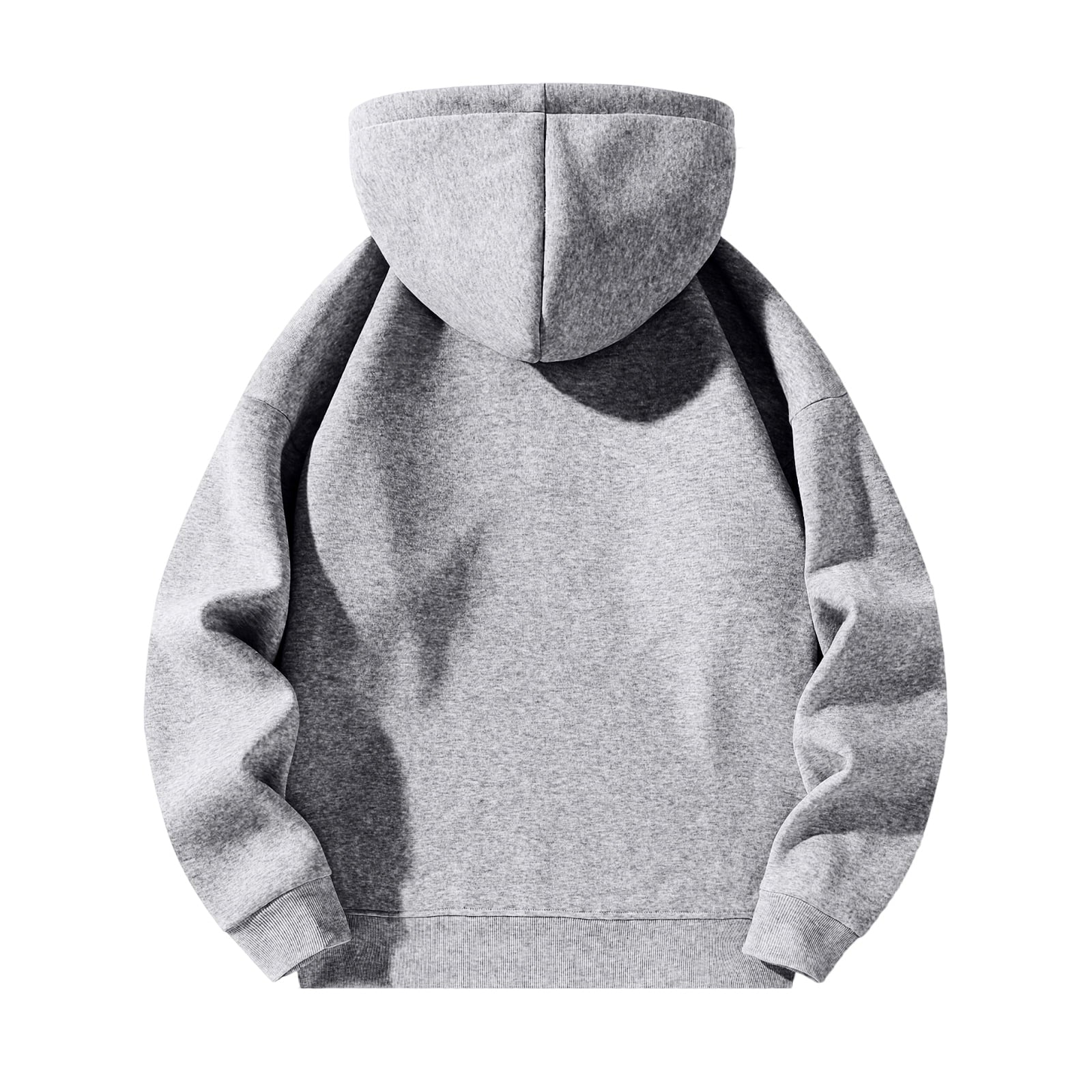 Men'S Quarter Zip Hoodies Zip up Solid Color Hoodie Long Sleeve Drop Shoulder Sweatshirt Casual Pullover Gray XL